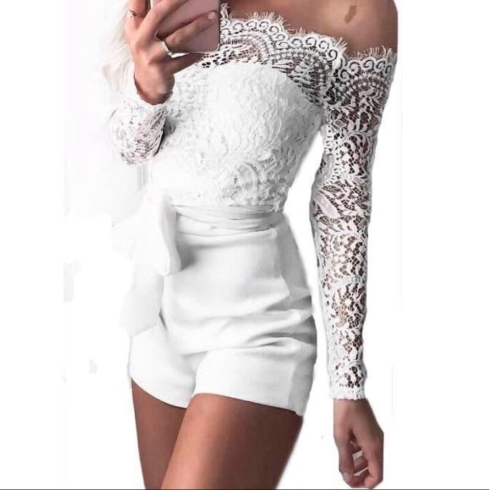 • White Lace Romper •
